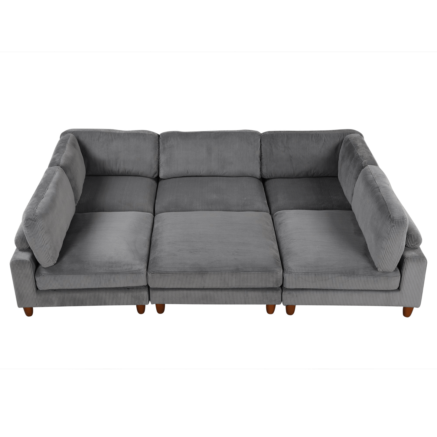 Modular Sectional Sofa with Ottoman