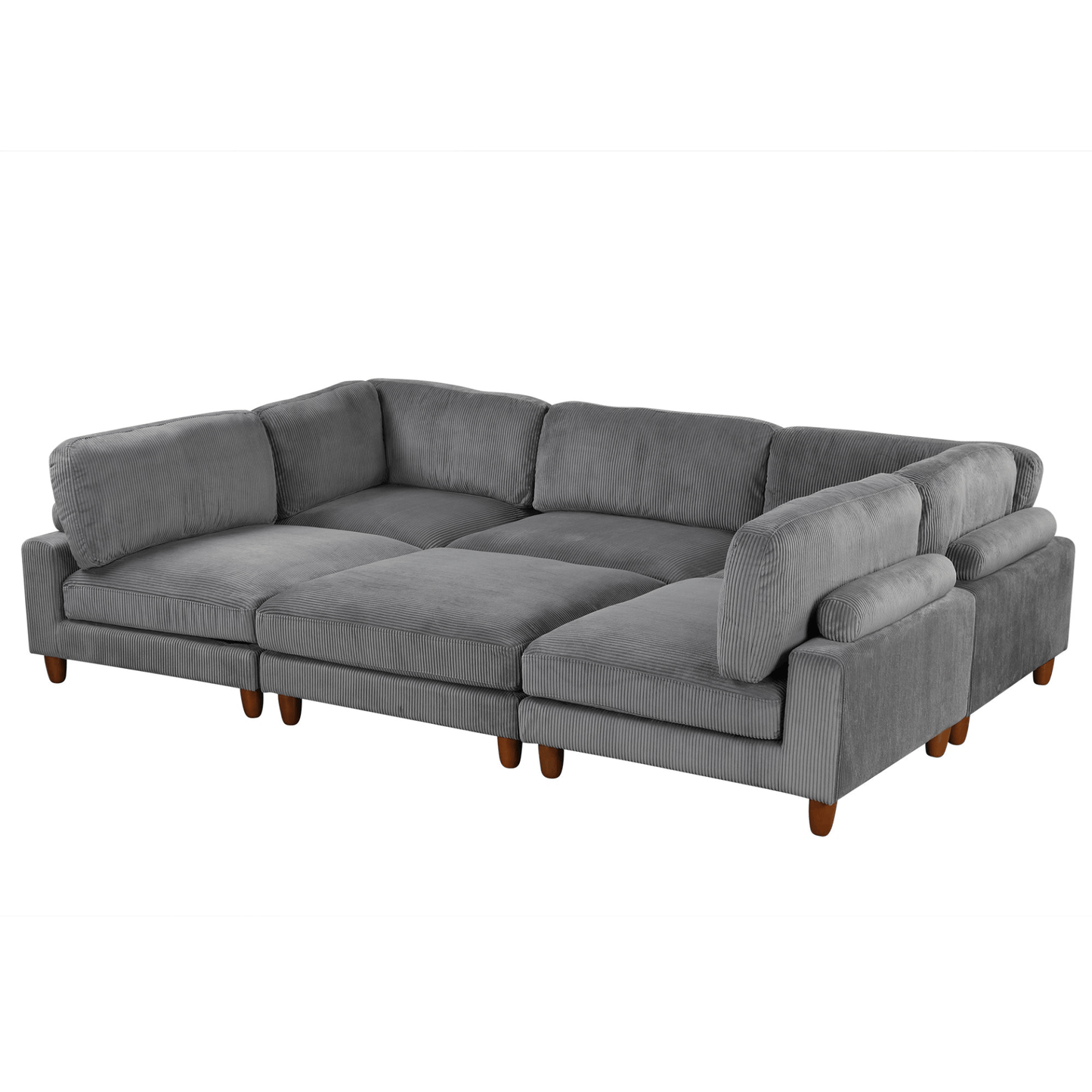 Modular Sectional Sofa with Ottoman