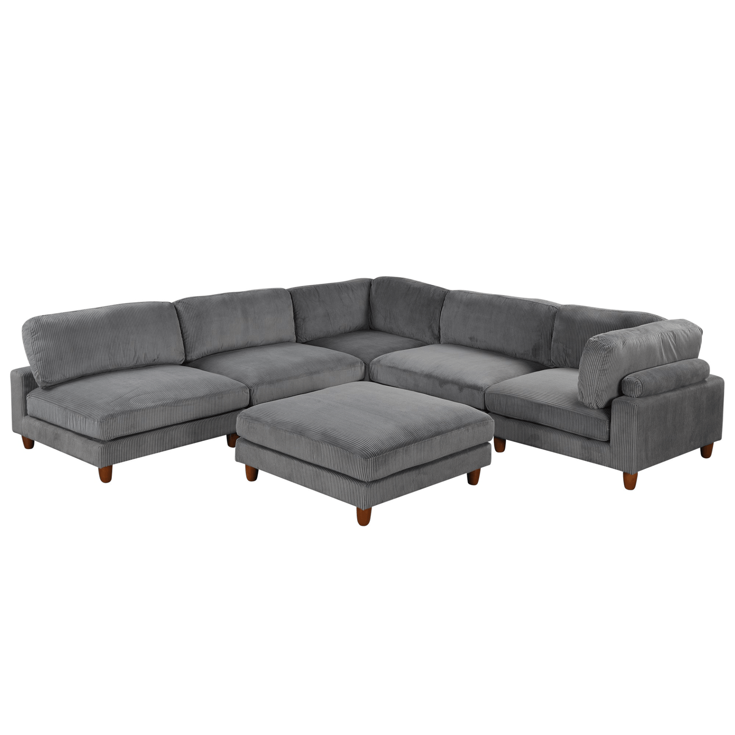 Modular Sectional Sofa with Ottoman