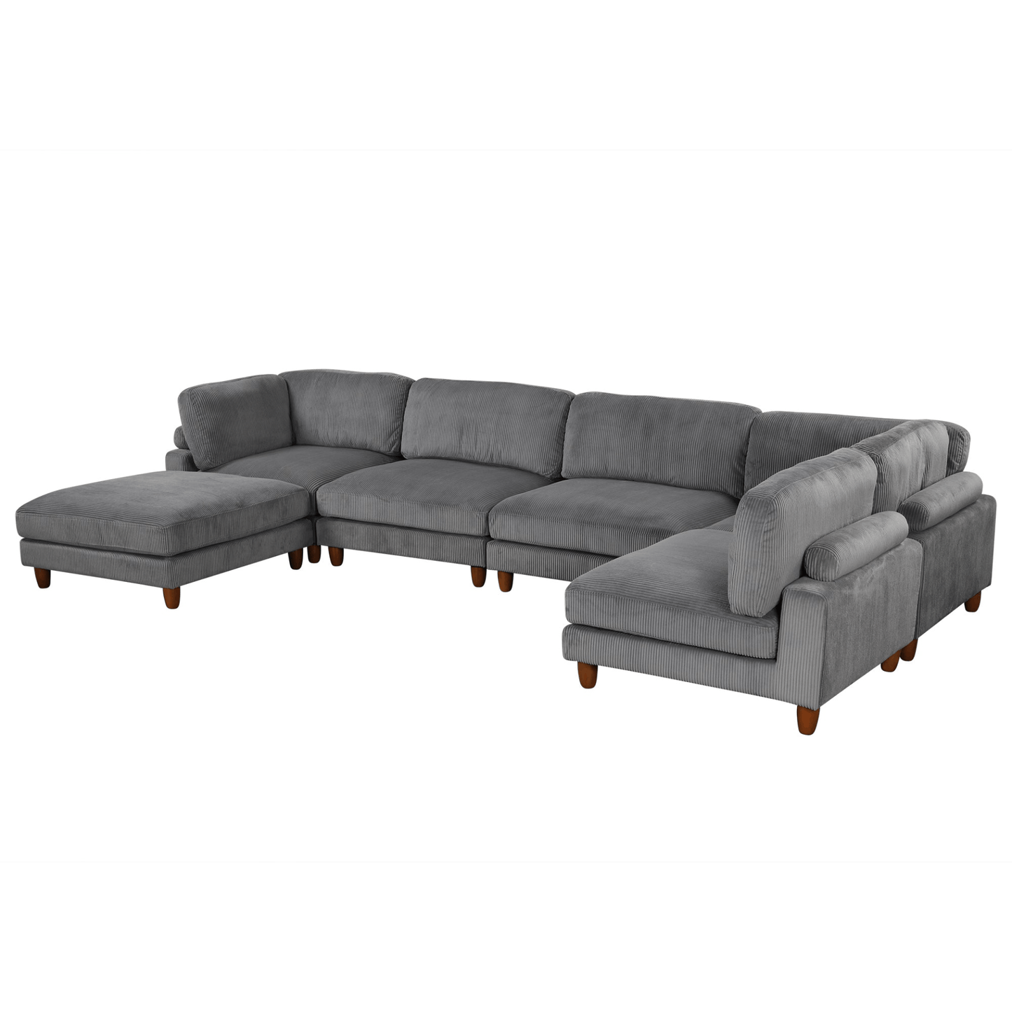 Modular Sectional Sofa with Ottoman