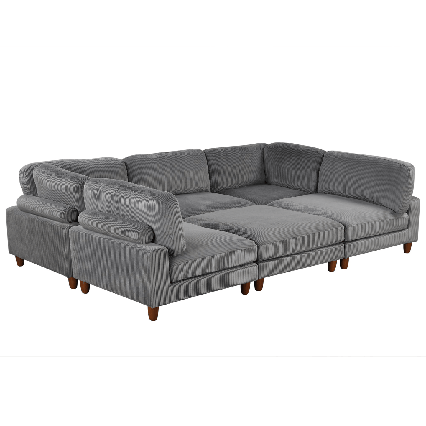 Modular Sectional Sofa with Ottoman