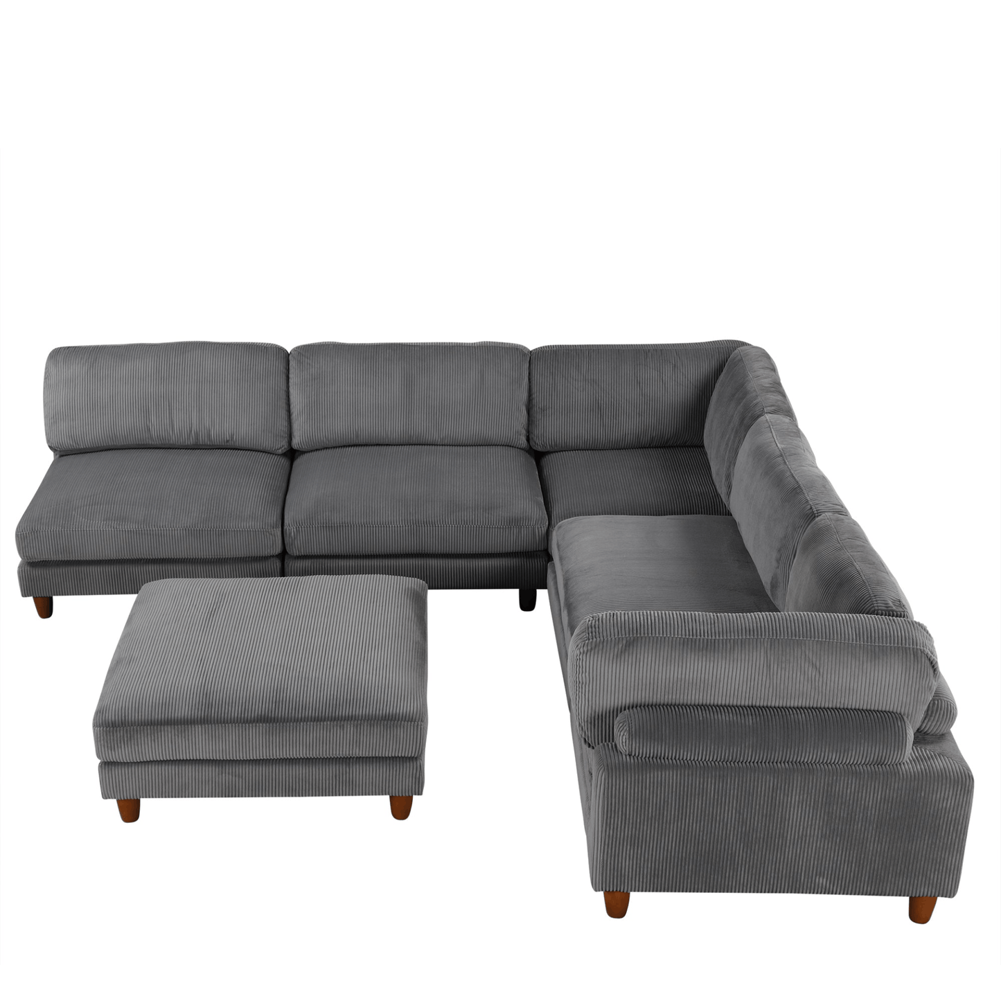 Modular Sectional Sofa with Ottoman