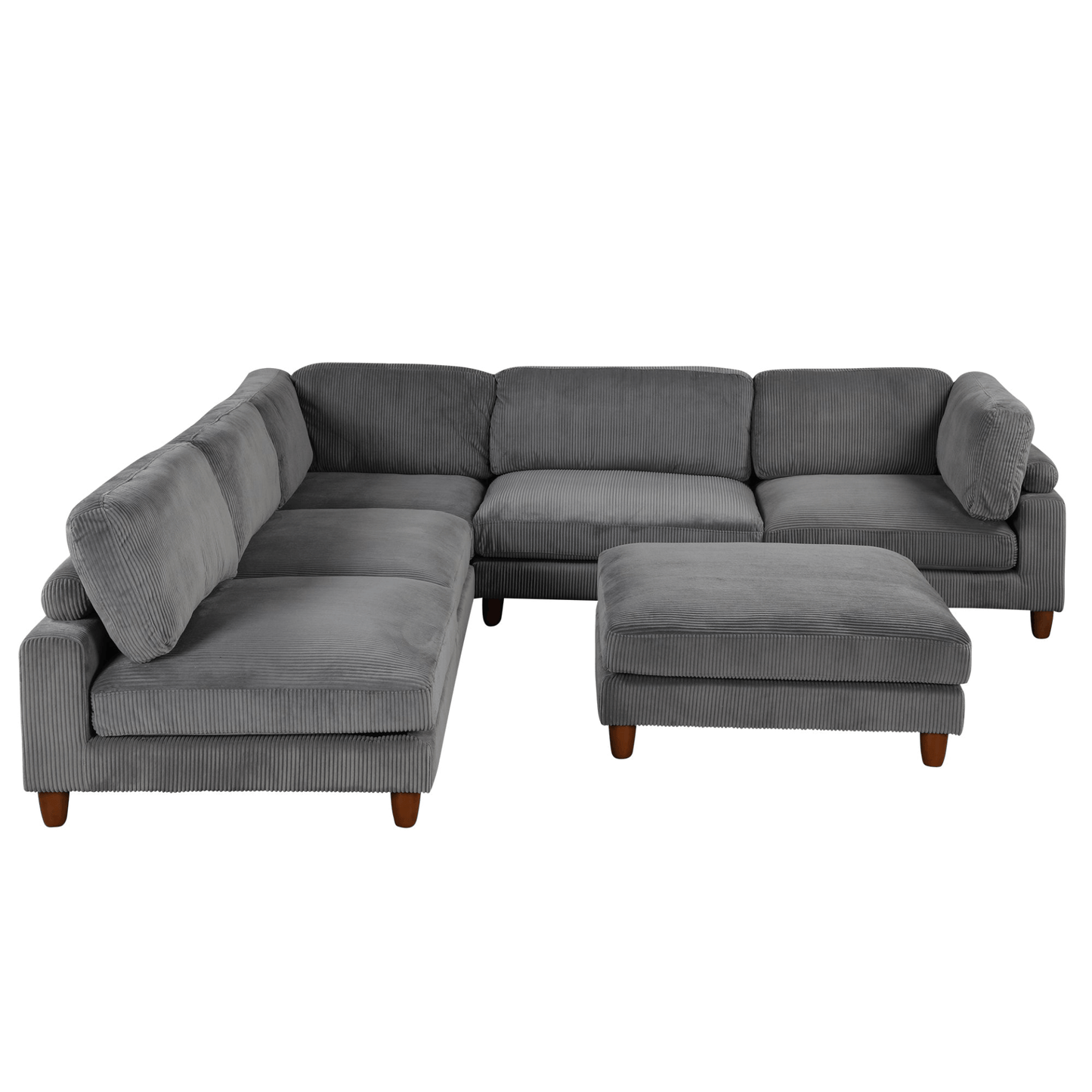 Modular Sectional Sofa with Ottoman