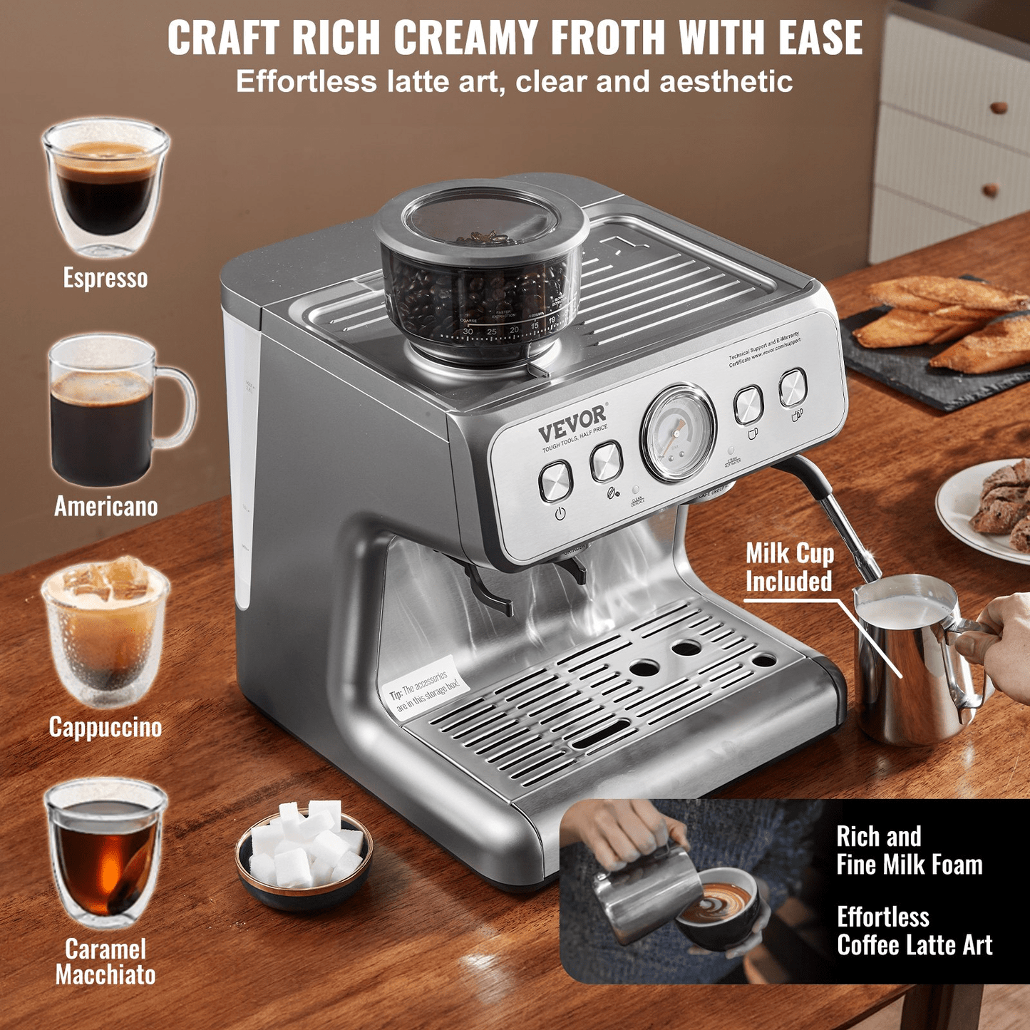 Espresso Machine with Grinder