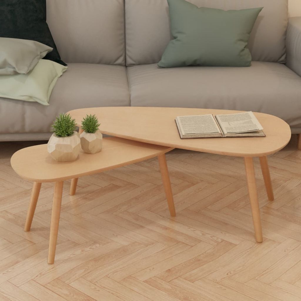 Set Coffee Tables Solid Pinewood