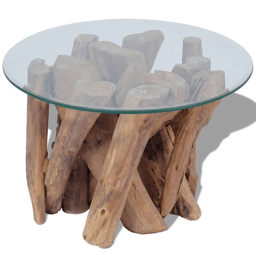 Coffee Table Solid Teak Driftwood 23.6"