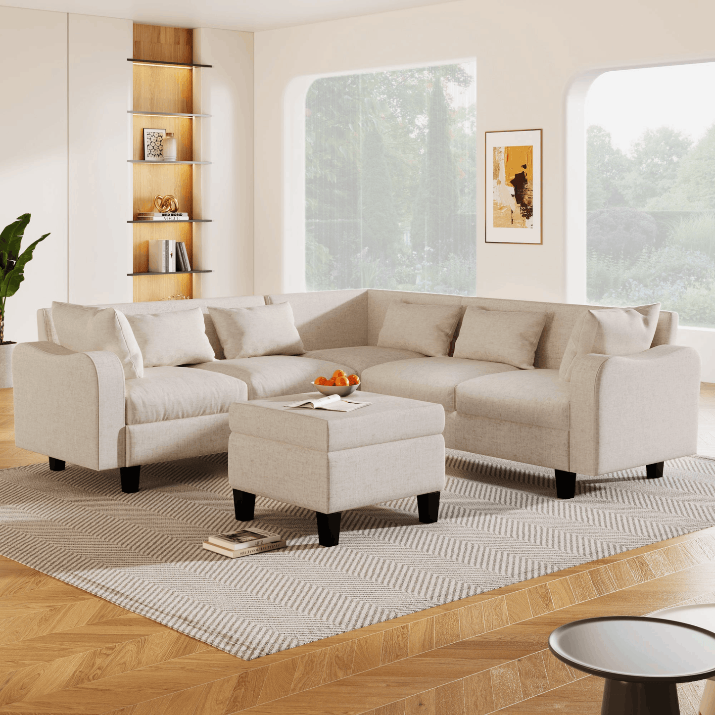 Modern Sofa with coffee table