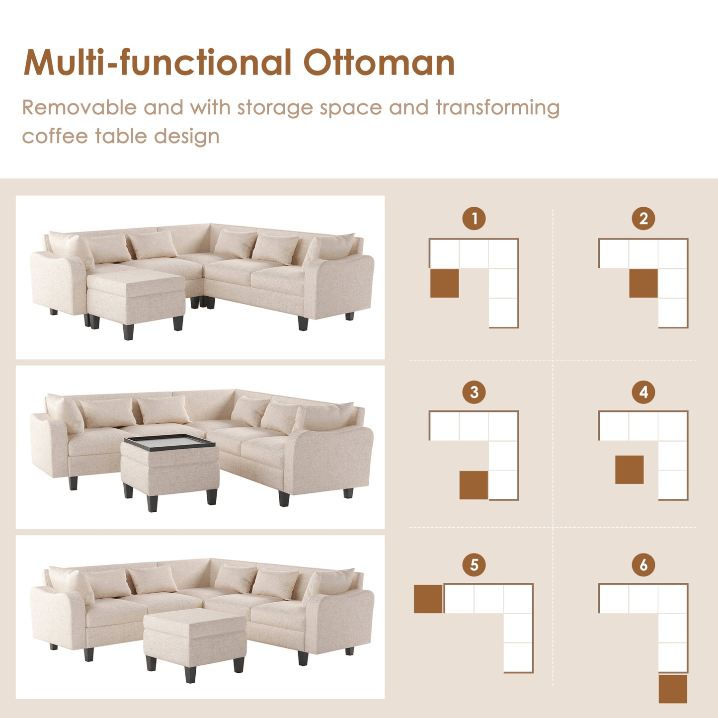 Modern Sofa with coffee table