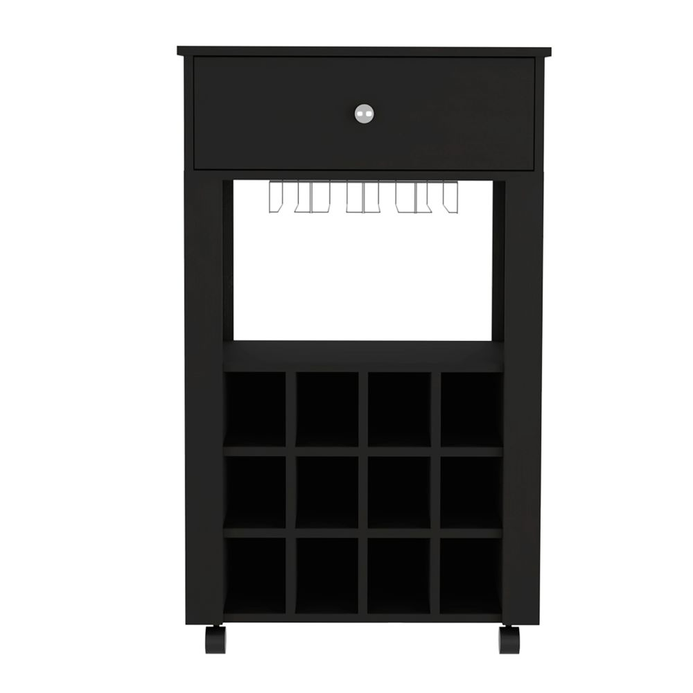 Bar Cart With Twelve Wine Cubbies