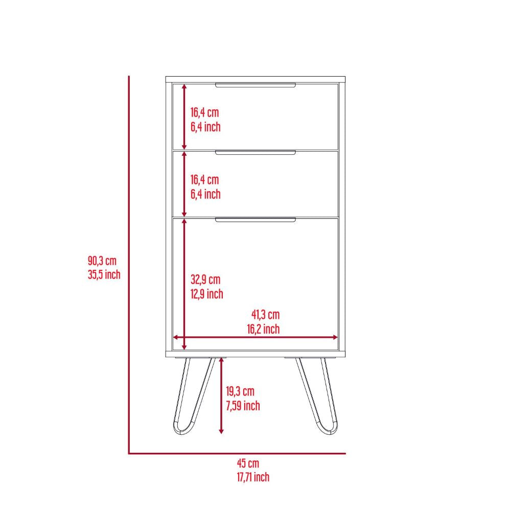 Light Dresser with Hairpin Legs