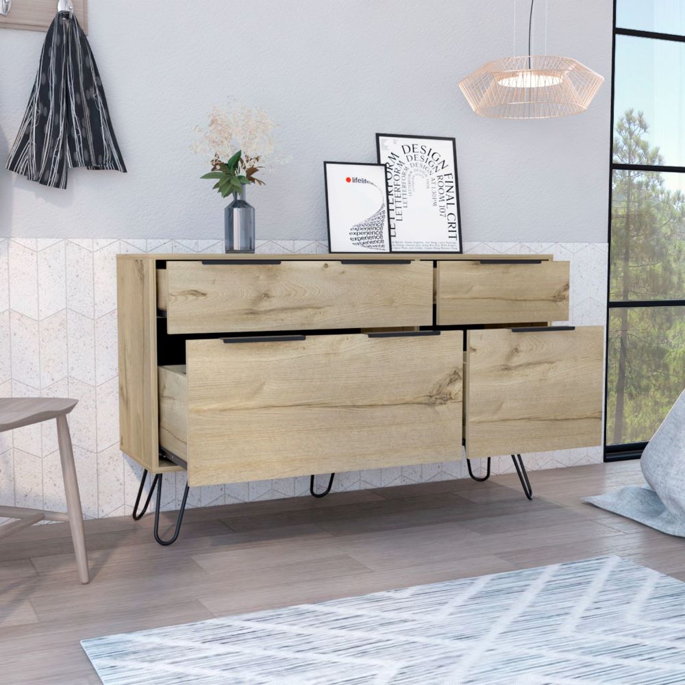 Double Dresser with Hairpin Legs