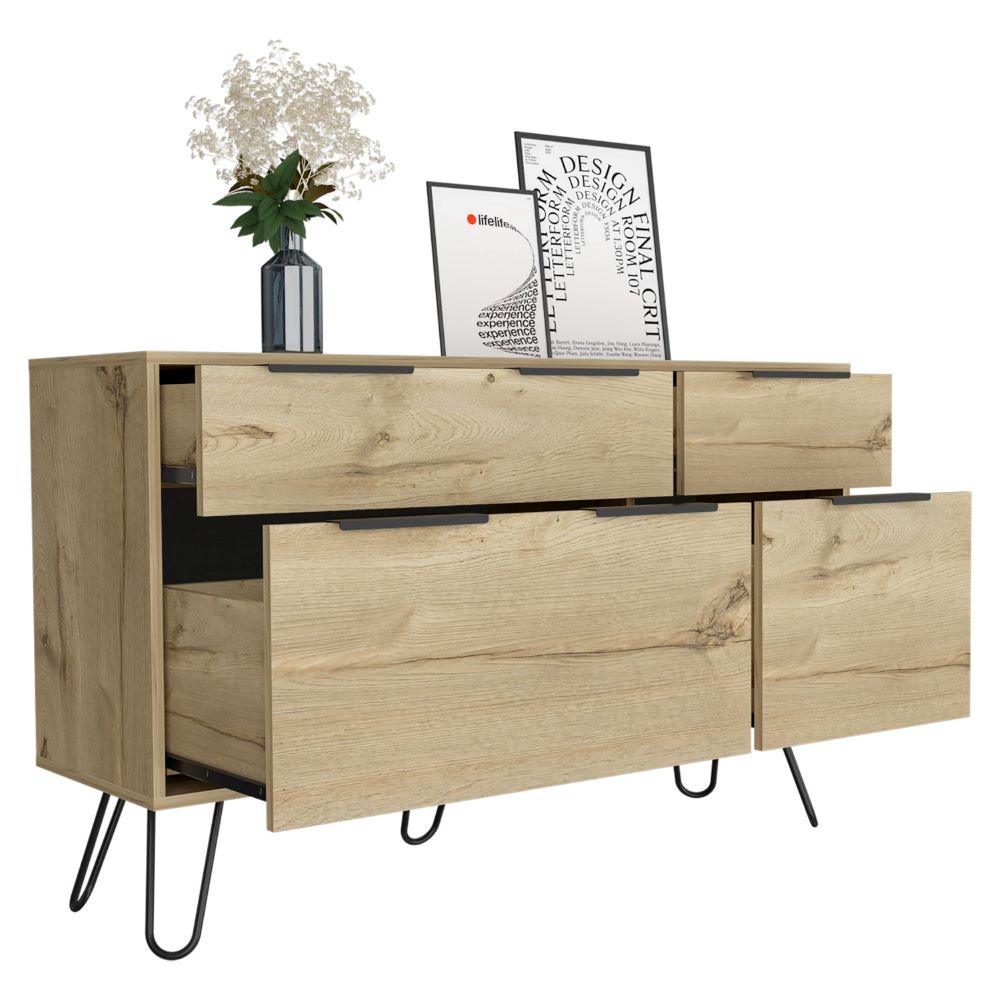 Double Dresser with Hairpin Legs