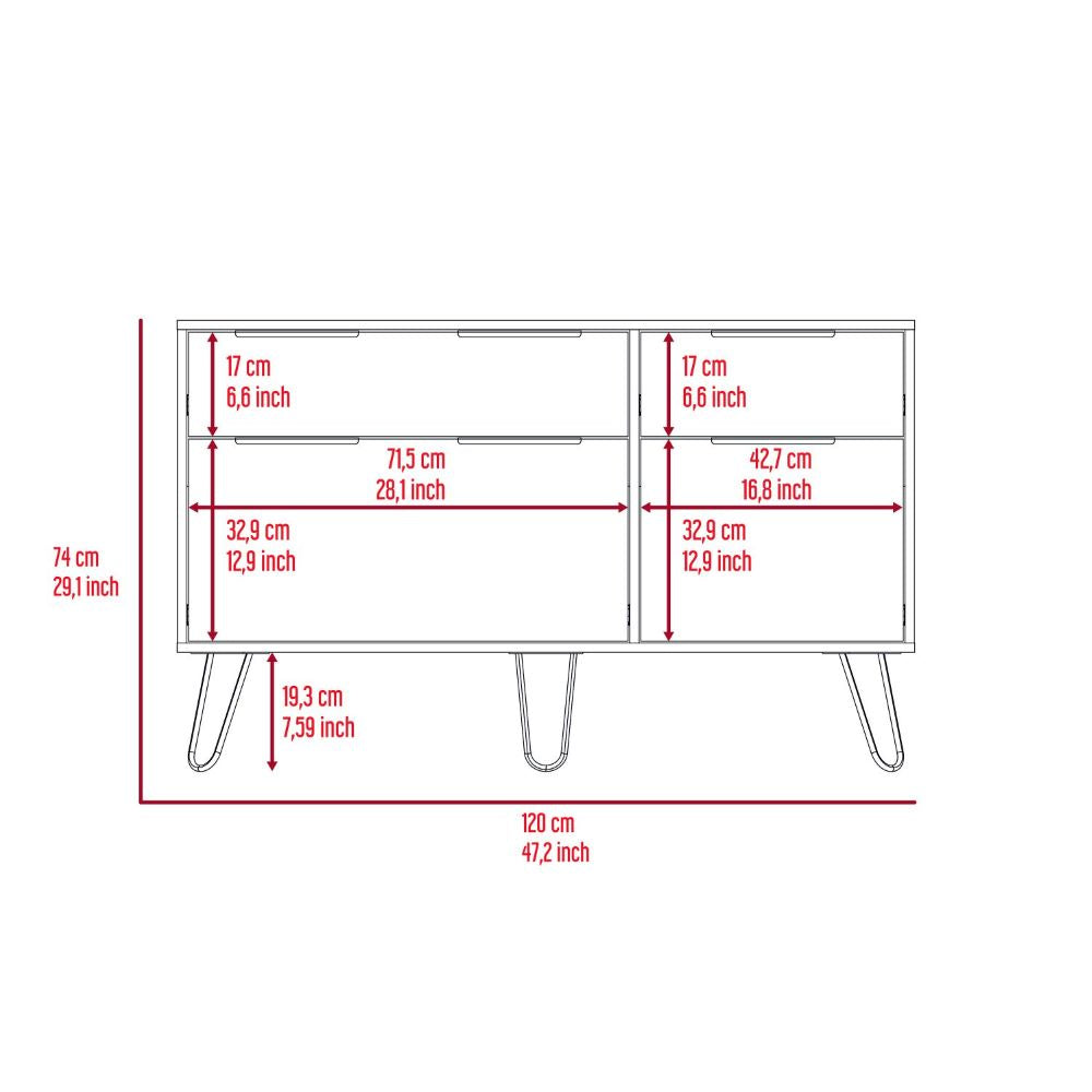 Double Dresser with Hairpin Legs