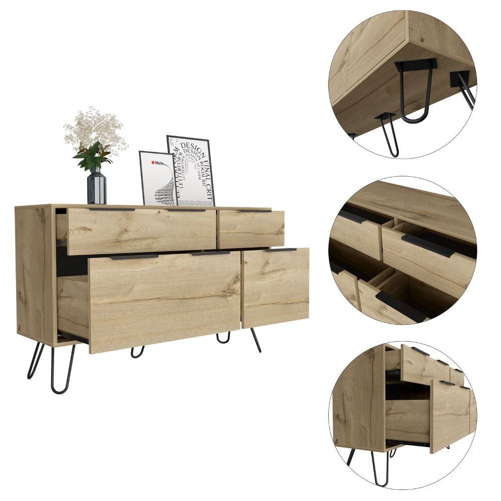 Double Dresser with Hairpin Legs