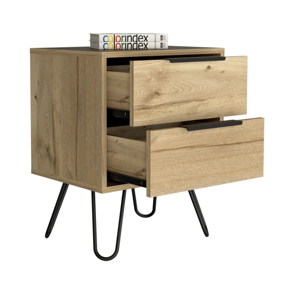 Nightstand with Harpin Legs