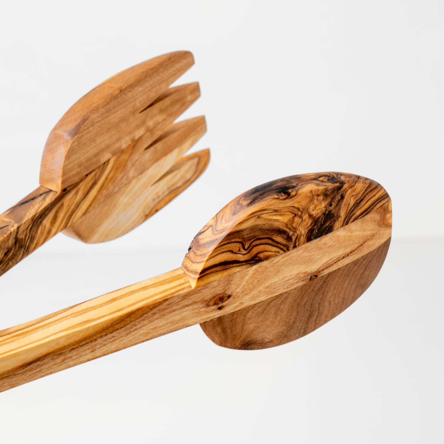 Handmade Olive Wood Salad Tongs