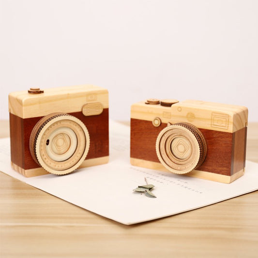 Wooden Camera Music Box