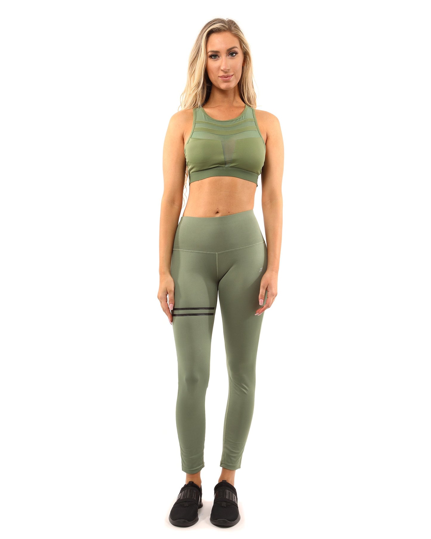 Huntington Leggings & Sports Bra Set - Olive Green