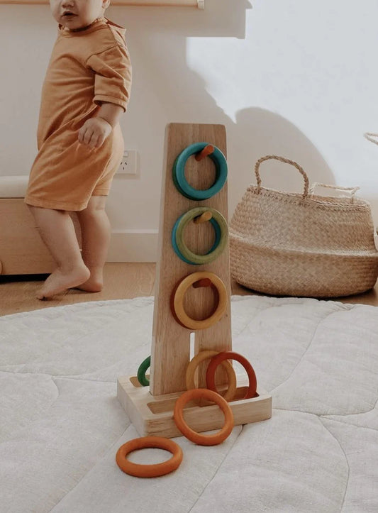 Wooden Sorting Ring Toss