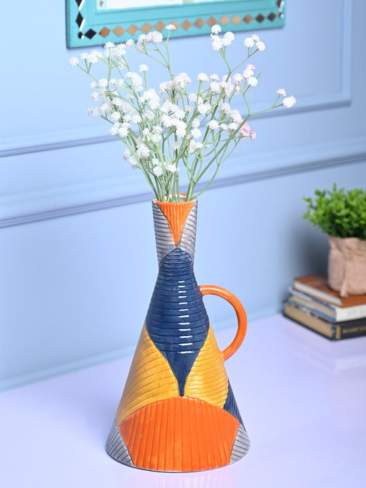 Striped Asymmetrical Vase