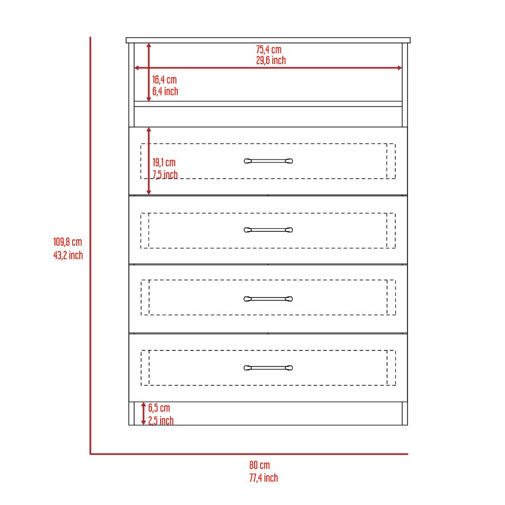 Dresser Atlanta with Four Drawers