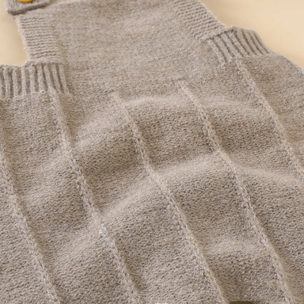 Knitted baby Sling Romper With Hat